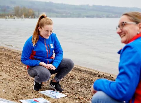 Cornelia und Tina Bühlmann am Sempachersee